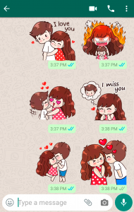 اسکرین شات برنامه Love Stickers for WhatsApp 1