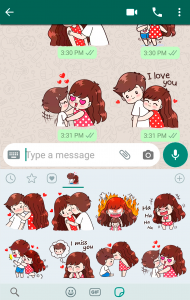 اسکرین شات برنامه Love Stickers for WhatsApp 2