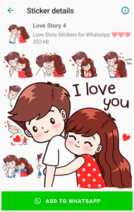 اسکرین شات برنامه Love Stickers for WhatsApp 6