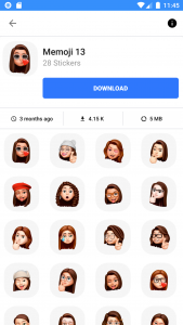 اسکرین شات برنامه WASticker: Memoji Stickers 5