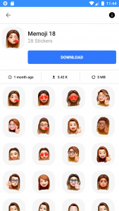 اسکرین شات برنامه WASticker: Memoji Stickers 2