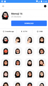 اسکرین شات برنامه WASticker: Memoji Stickers 1