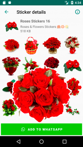 اسکرین شات برنامه Roses Stickers for WhatsApp WAStickerApps Flowers 7
