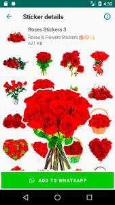 اسکرین شات برنامه Roses Stickers for WhatsApp WAStickerApps Flowers 3