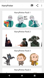 اسکرین شات برنامه Harry Potter on WhatsApp, WastickerApps Stickers 2