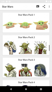 اسکرین شات برنامه Stickers Jedis & Siths, WastickerApps 2