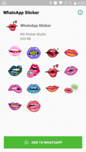 اسکرین شات برنامه Sexy Lips Kiss Stickers for WhatsApp,WAStickerApps 2