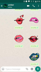 اسکرین شات برنامه Sexy Lips Kiss Stickers for WhatsApp,WAStickerApps 4