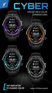 اسکرین شات برنامه Cyber Watch Face 3