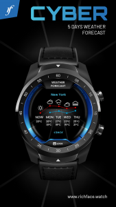 اسکرین شات برنامه Cyber Watch Face 4