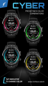 اسکرین شات برنامه Cyber Watch Face 2