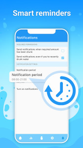 اسکرین شات 2 برنامه Water tracker & drink water