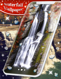اسکرین شات برنامه Waterfall Water Drops Live Wallpaper 6