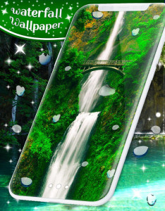 اسکرین شات برنامه Waterfall Water Drops Live Wallpaper 1