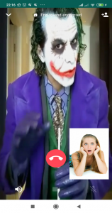 اسکرین شات برنامه Joker Prank Fake Video Cal 2