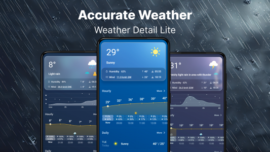 اسکرین شات 1 برنامه Weather Forecast- Live Weather