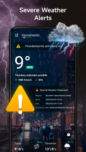 اسکرین شات برنامه Weather: Live radar & widgets 4