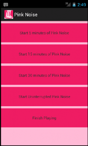 اسکرین شات برنامه Pink Noise 1
