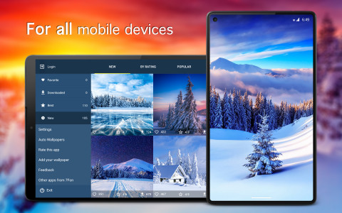 اسکرین شات 6 برنامه Winter Wallpapers 4K