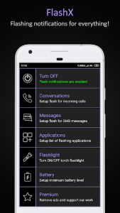 اسکرین شات برنامه FlashX 2020: Flashing Alerts For Calls, SMS & Apps 1