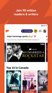 اسکرین شات برنامه Wattpad - Read & Write Stories 2