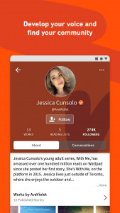 اسکرین شات 6 برنامه Wattpad - Read & Write Stories