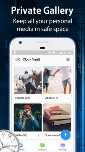 اسکرین شات برنامه Clock Vault-Hide Photos,Videos 2