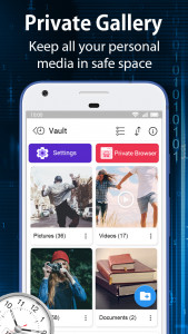 اسکرین شات برنامه Clock Vault-Hide Photos,Videos 2