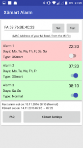 اسکرین شات برنامه Smart Alarm for Mi Band (XSmart) 1