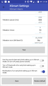 اسکرین شات برنامه Smart Alarm for Mi Band (XSmart) 3