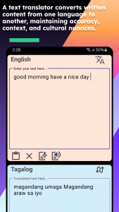 اسکرین شات 3 برنامه English Tagalog Translate