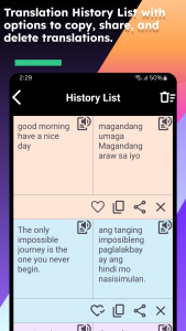 اسکرین شات 4 برنامه English Tagalog Translate