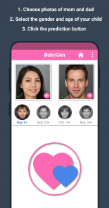 اسکرین شات برنامه BabyGen  - Predict Baby Face 1