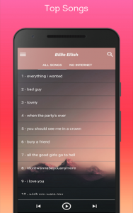 اسکرین شات برنامه Billie Eilish Song 1