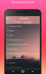 اسکرین شات برنامه Billie Eilish Song 4