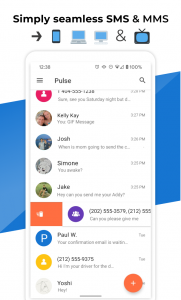 اسکرین شات برنامه Pulse SMS (Phone/Tablet/Web) 1