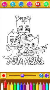 اسکرین شات بازی PJ Superheroes Masks coloring book 1