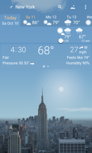 اسکرین شات برنامه YoWindow Weather and wallpaper 1