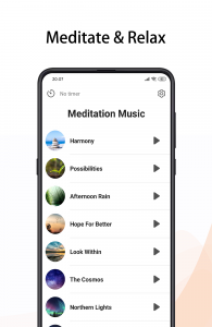 اسکرین شات برنامه Meditation Music - meditate 1