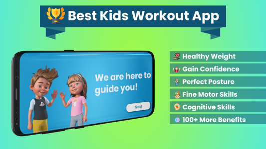 اسکرین شات برنامه Fitness for Kids: Kids Workout 1