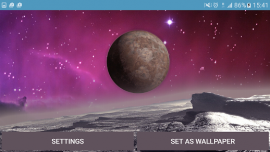 اسکرین شات برنامه Space Landscape 3D Live Wallpaper 7