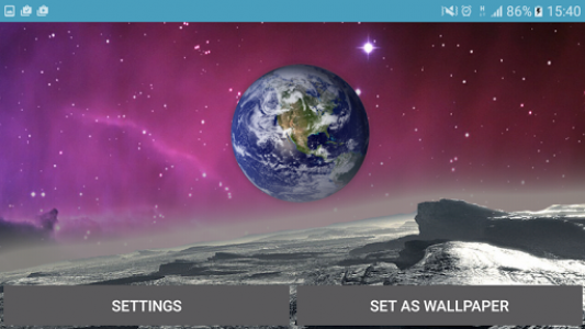 اسکرین شات برنامه Space Landscape 3D Live Wallpaper 5