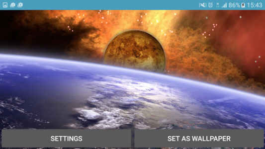 اسکرین شات برنامه Space Landscape 3D Live Wallpaper 4