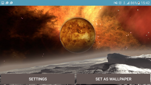 اسکرین شات برنامه Space Landscape 3D Live Wallpaper 6
