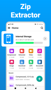اسکرین شات 1 برنامه Zip Extractor - UnZIP, UnRAR