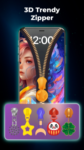 اسکرین شات 3 برنامه Zipper Lock Screen Wallpaper