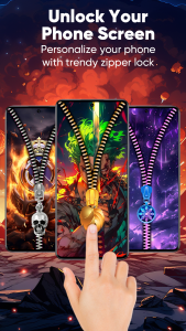 اسکرین شات 2 برنامه Zipper Lock Screen & Wallpaper