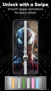 اسکرین شات 5 برنامه Zipper Lock Screen & Wallpaper