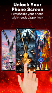 اسکرین شات 2 برنامه Zipper Lock Screen & Wallpaper